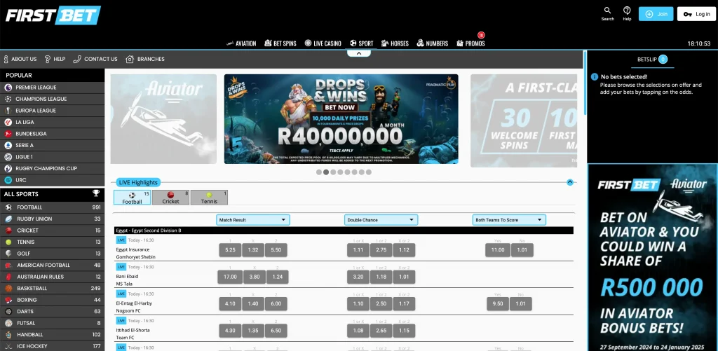 FirstBet Sportsbook in South Africa