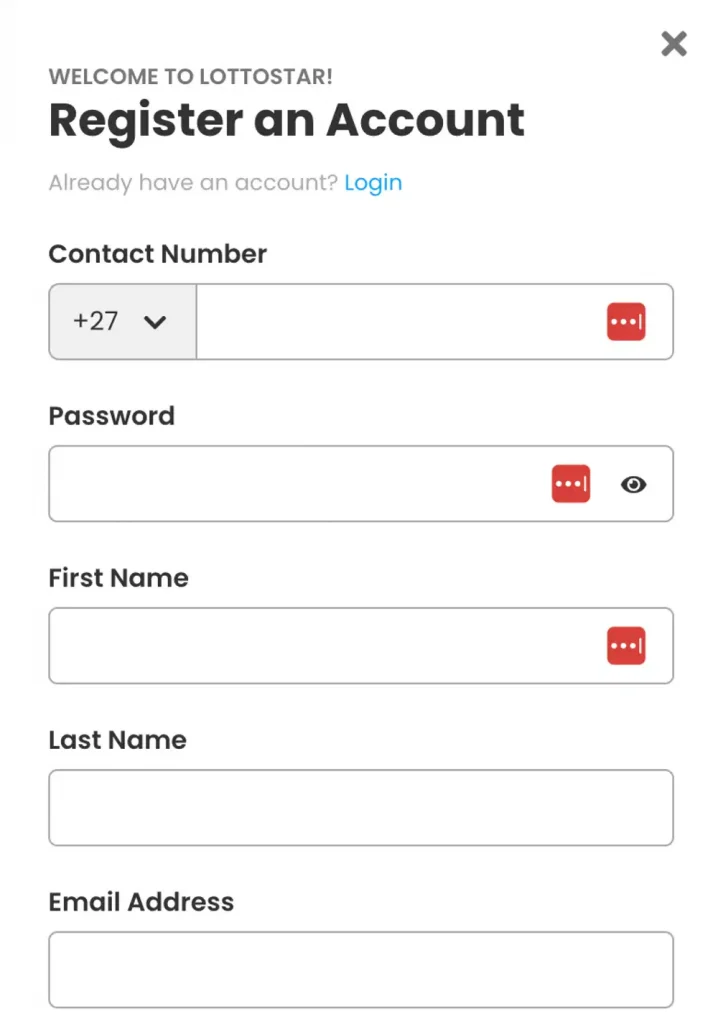 register an account