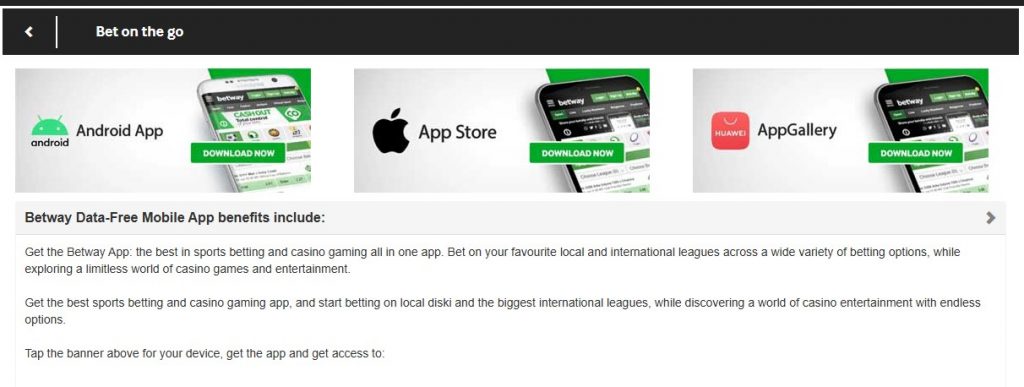 Betway Review - App