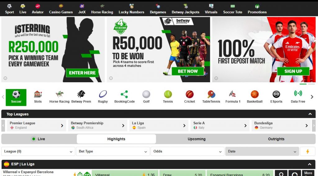 betway sports betting