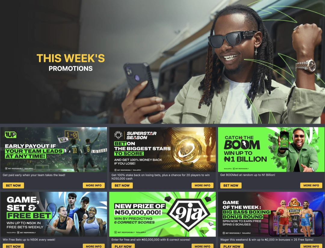 Bonuses and Promotions Bet 9ja