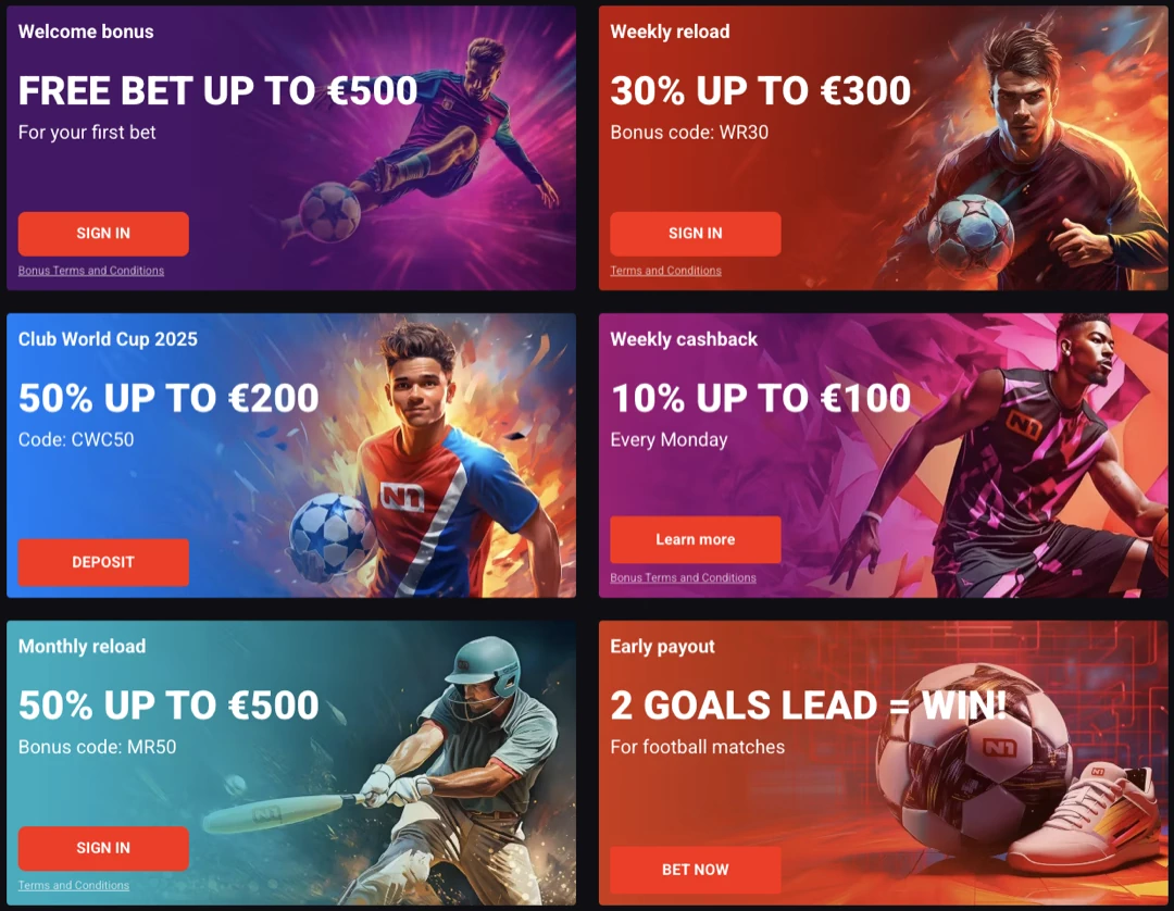 Casino Bonuses at N1 Bet