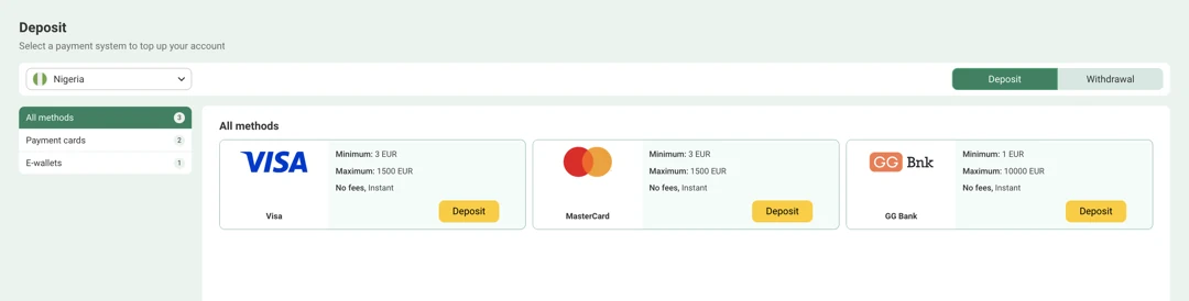 Payment Methods