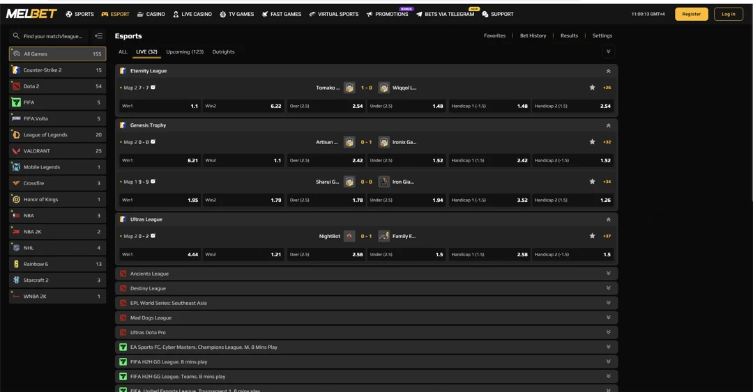 Sports Betting on Mel bet Nigeria