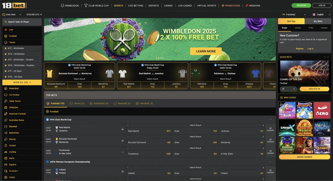 18bet Sports Betting and Sportsbook