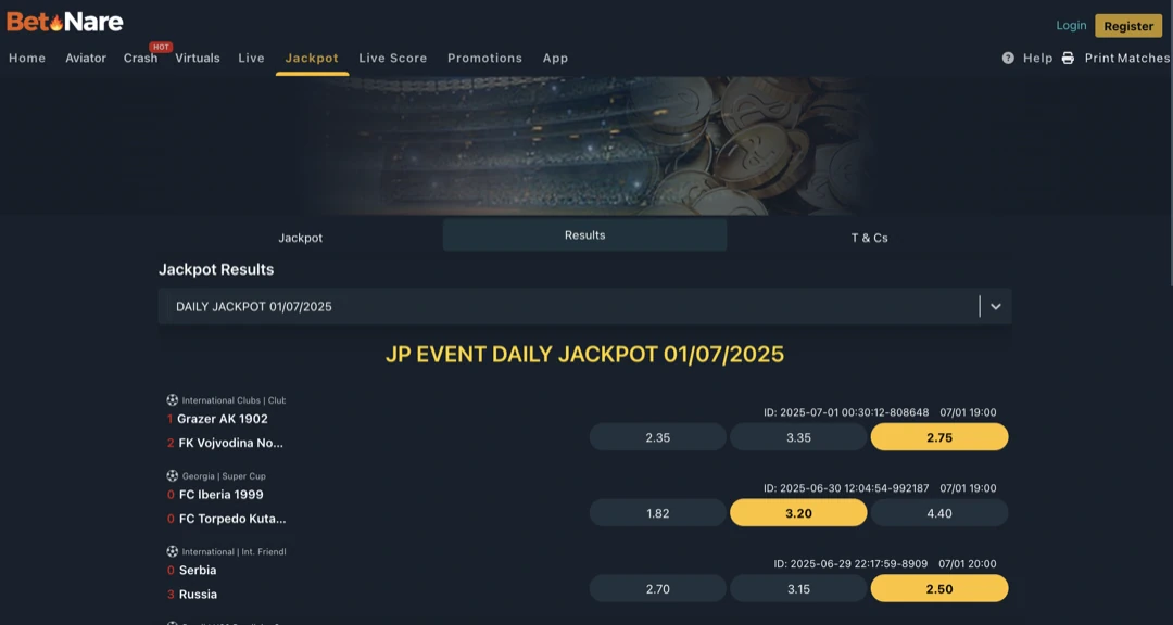 Betnare Jackpot