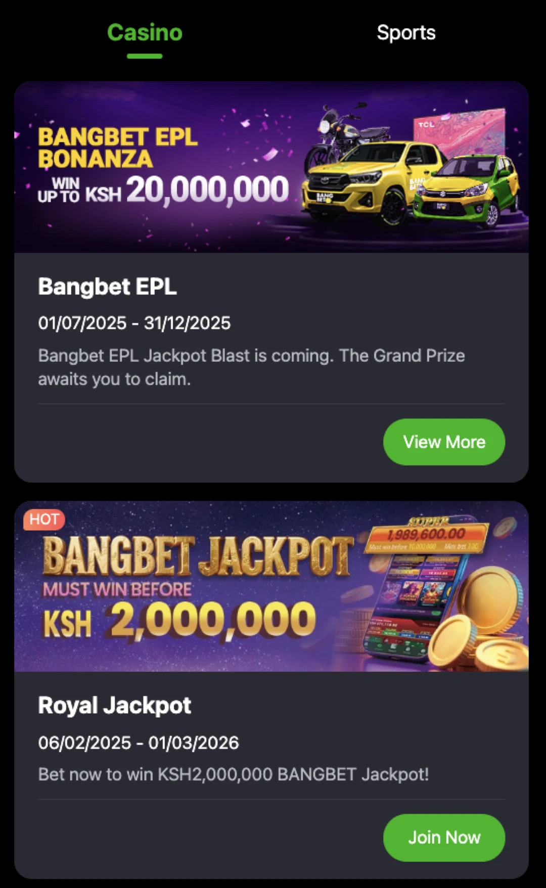 Bonuses & Promotions