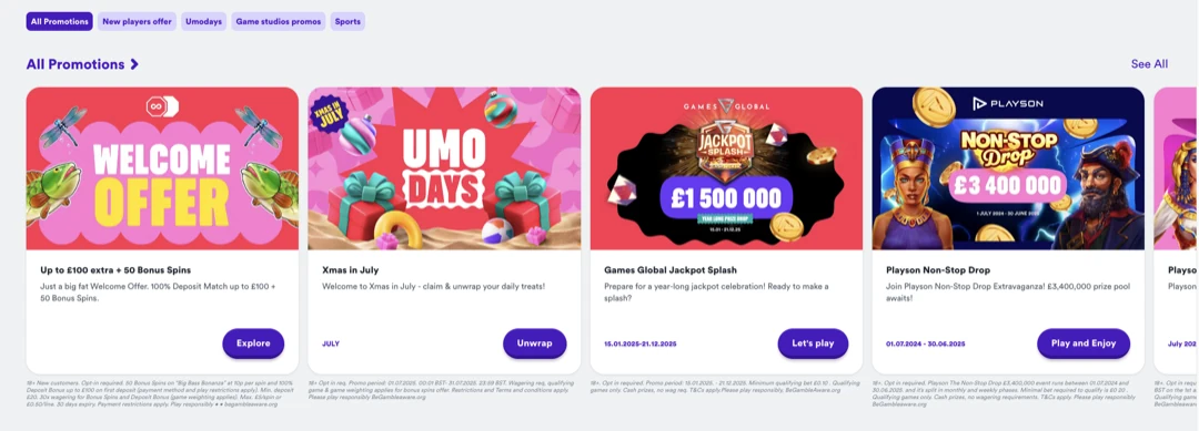 Casumo Bonuses and Promotions