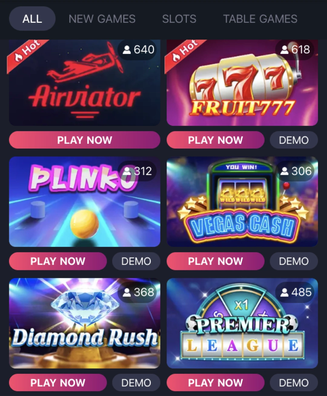 Kessgame Casino Features