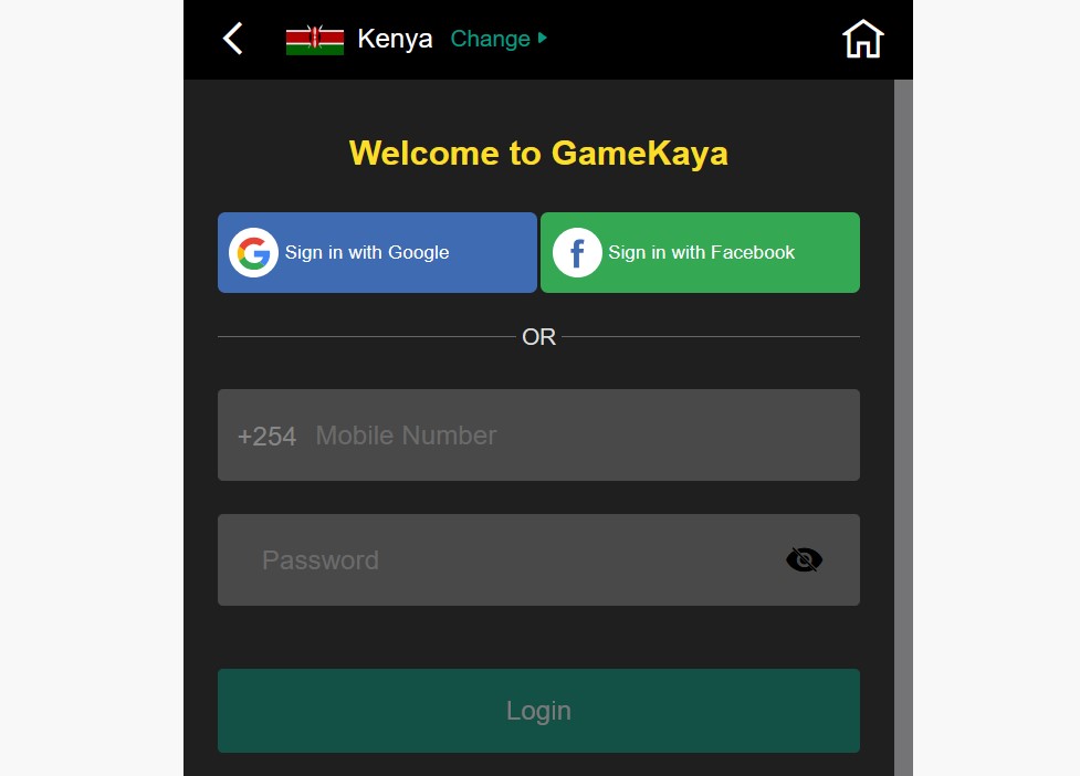 game kaya login