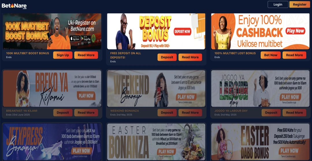 Betnare Bonus Offers