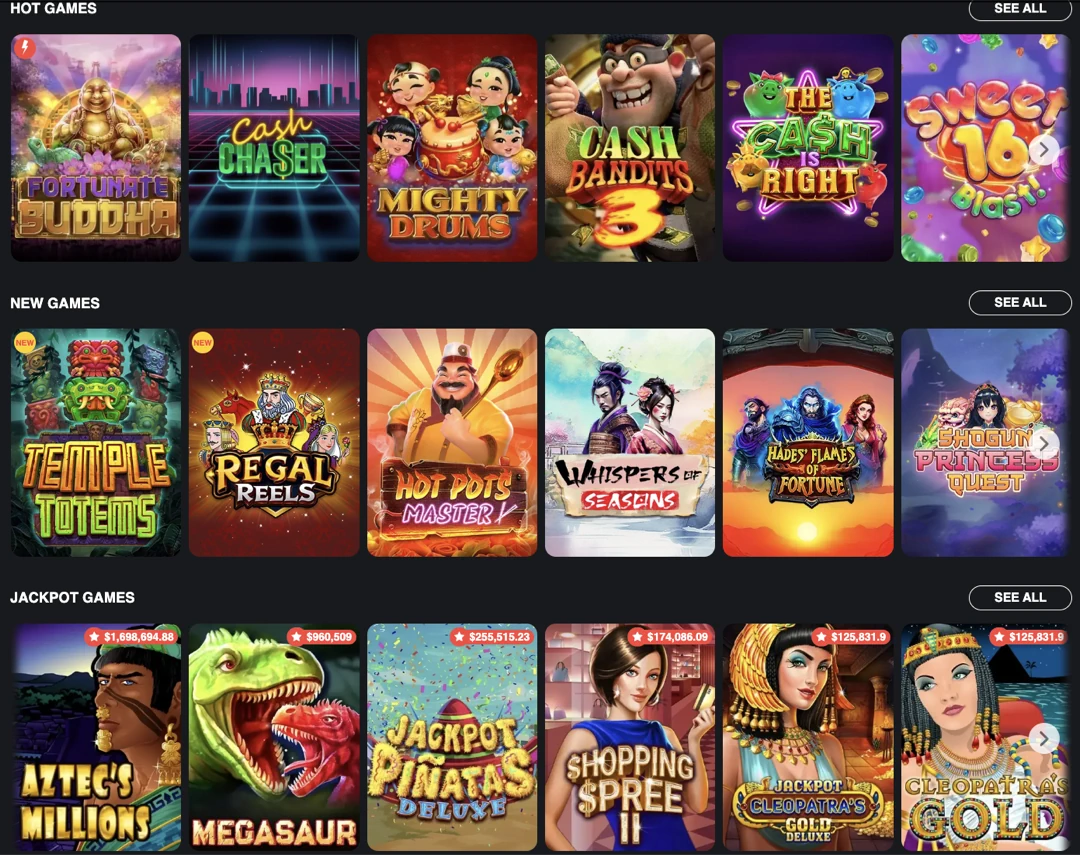 Games at CasinoExtreme