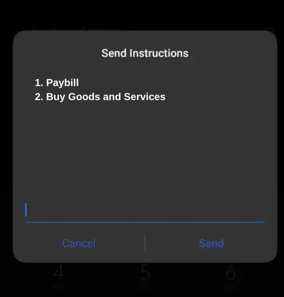 Choose "Paybill" as the payment method.