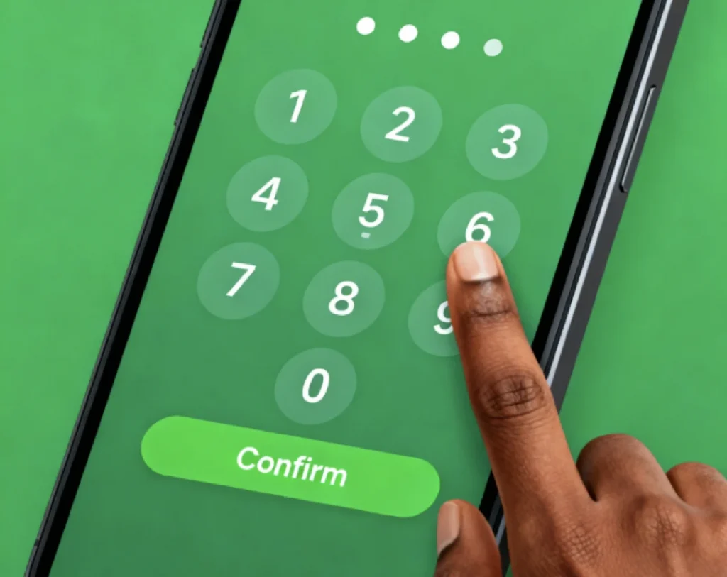 Enter your PIN and submit