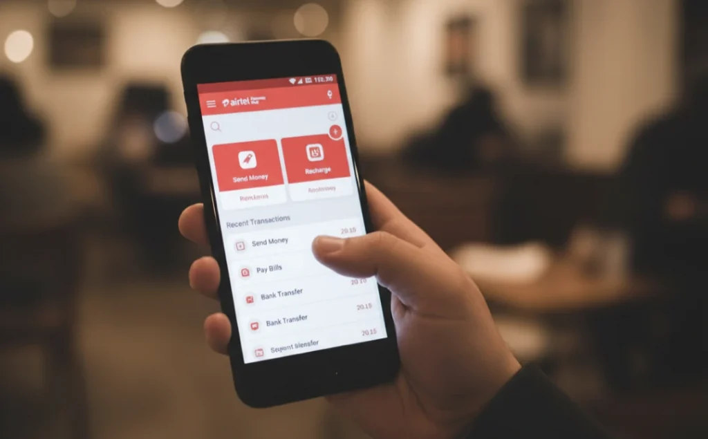 Open Airtel Money app or menu on your mobile phone