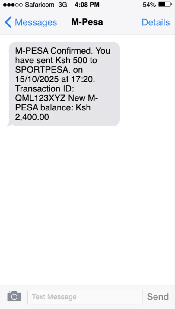 SMS From MPesa