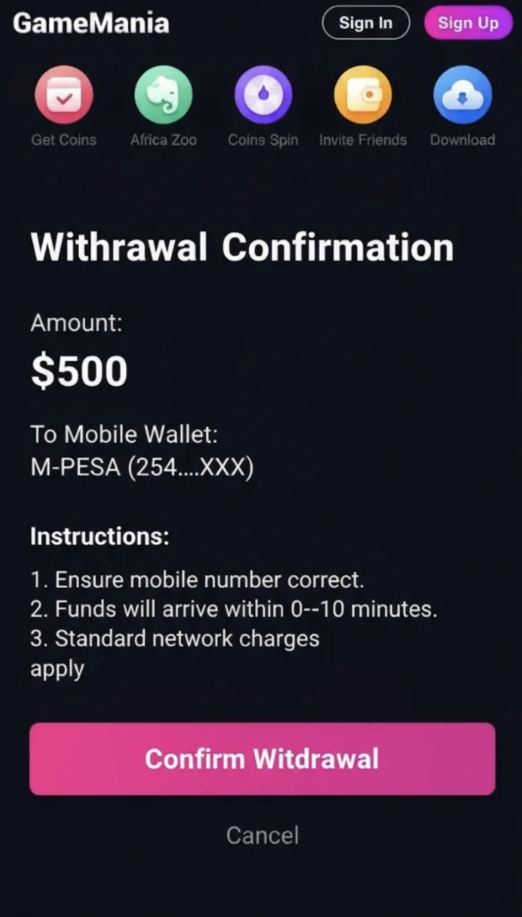 Step 4 - Confirm the operation by following the on-screen instructions.